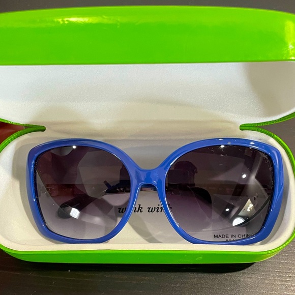 kate spade Accessories - Kate Spade Sunglasses with Case. Blue/White.